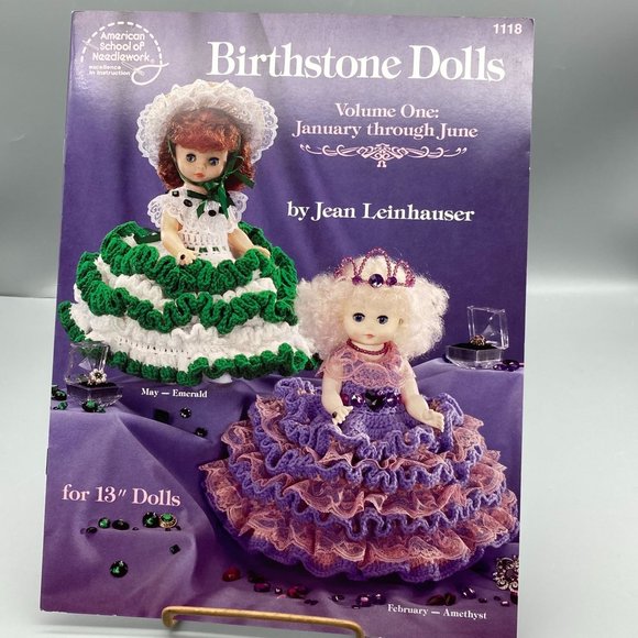 Vintage Thread Crochet Patterns, BIrthstone Dolls Volume One January-June 1118 - Picture 1 of 2